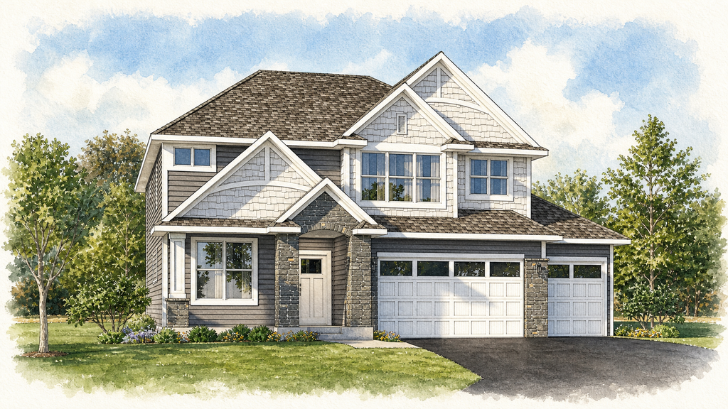 Watercolor portrait of 14933 Palm St NW
