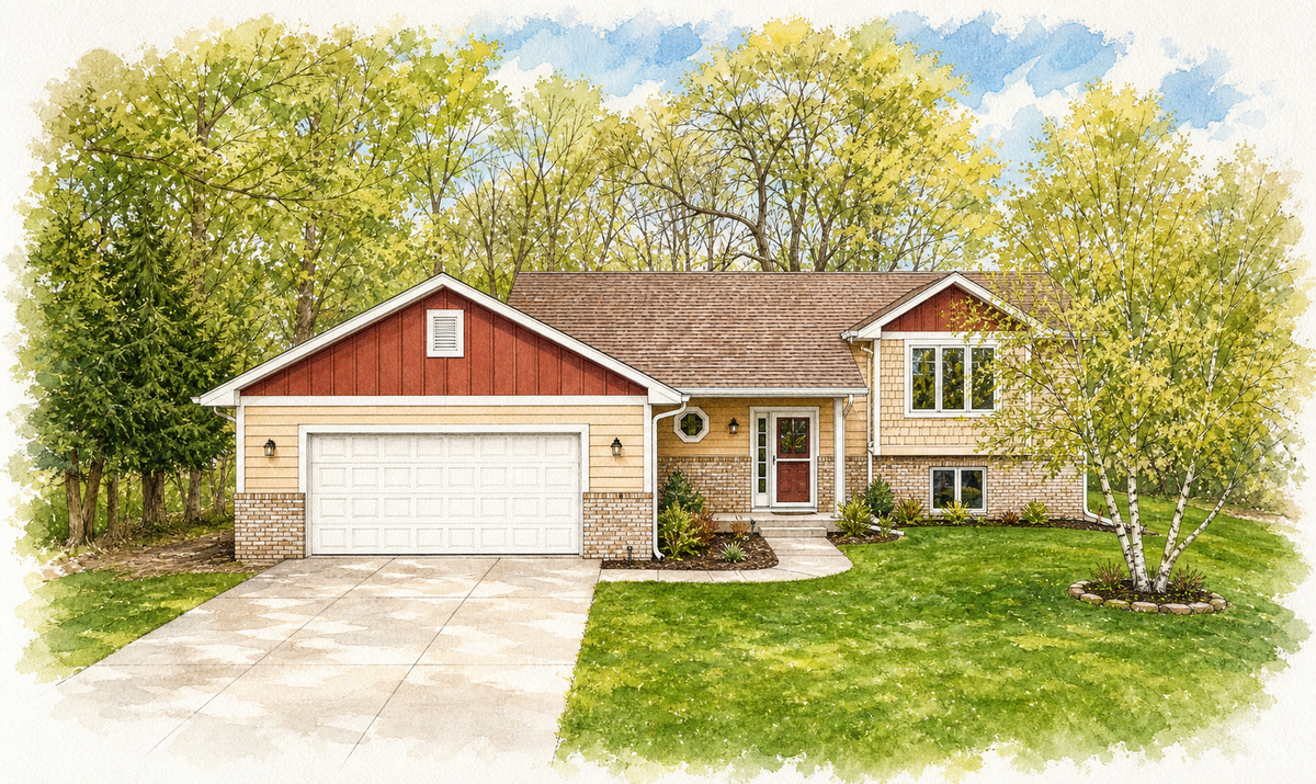 Watercolor portrait of 4174 Kaitlin Dr