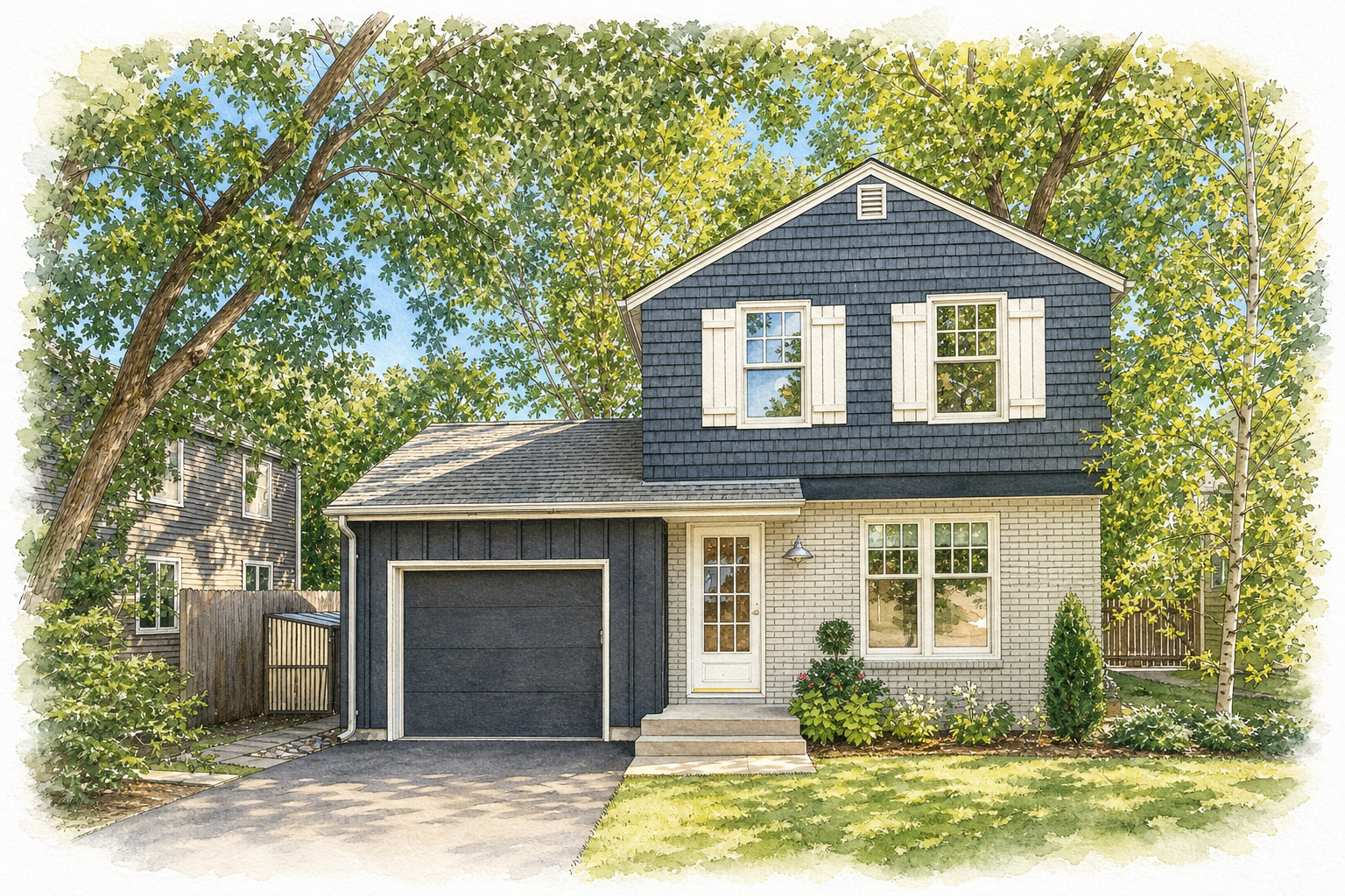 Watercolor portrait of 5617 Beard Ave S