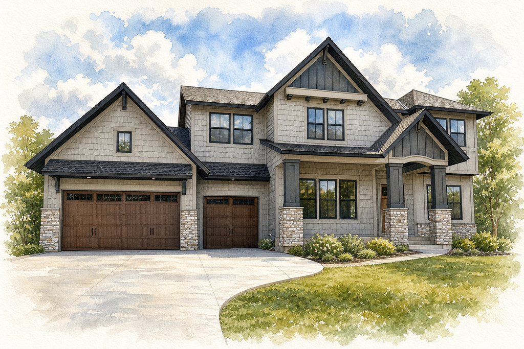Watercolor portrait of 11379 Masters St N