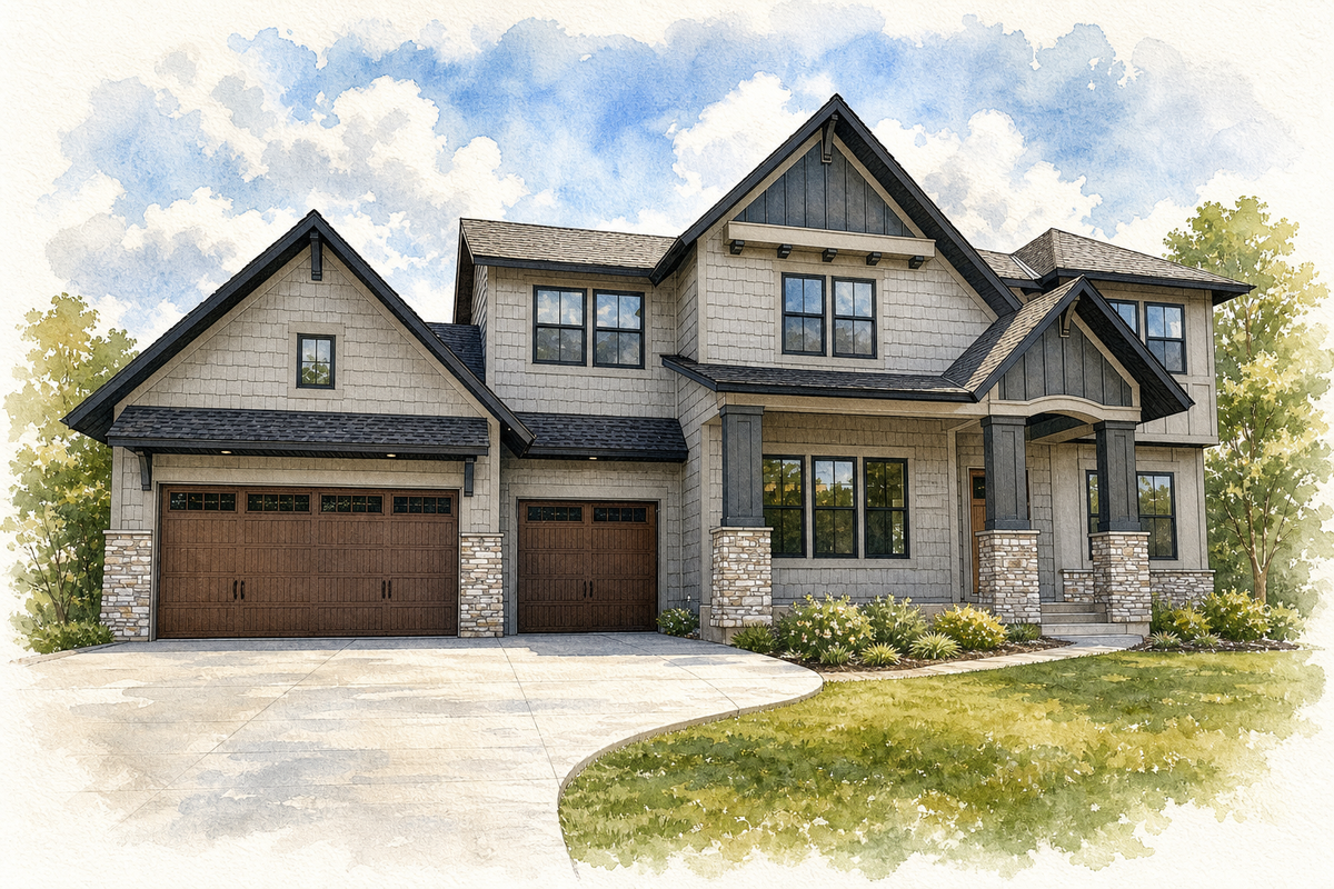 Watercolor portrait of 11379 Masters St N