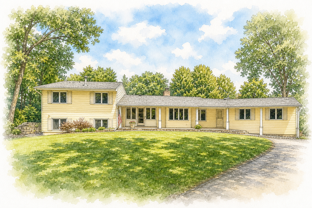 Watercolor portrait of 4604 Merilane