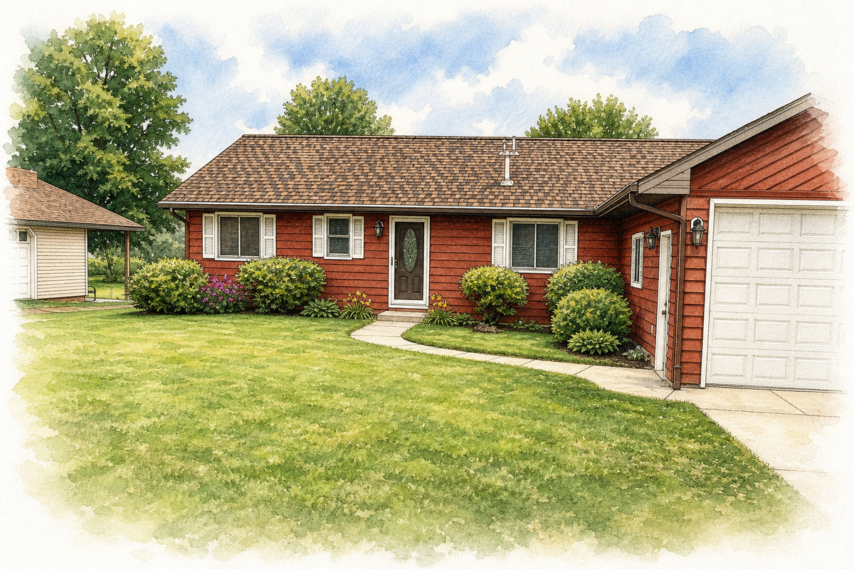 Watercolor portrait of 7511 Little Mary Cir SW