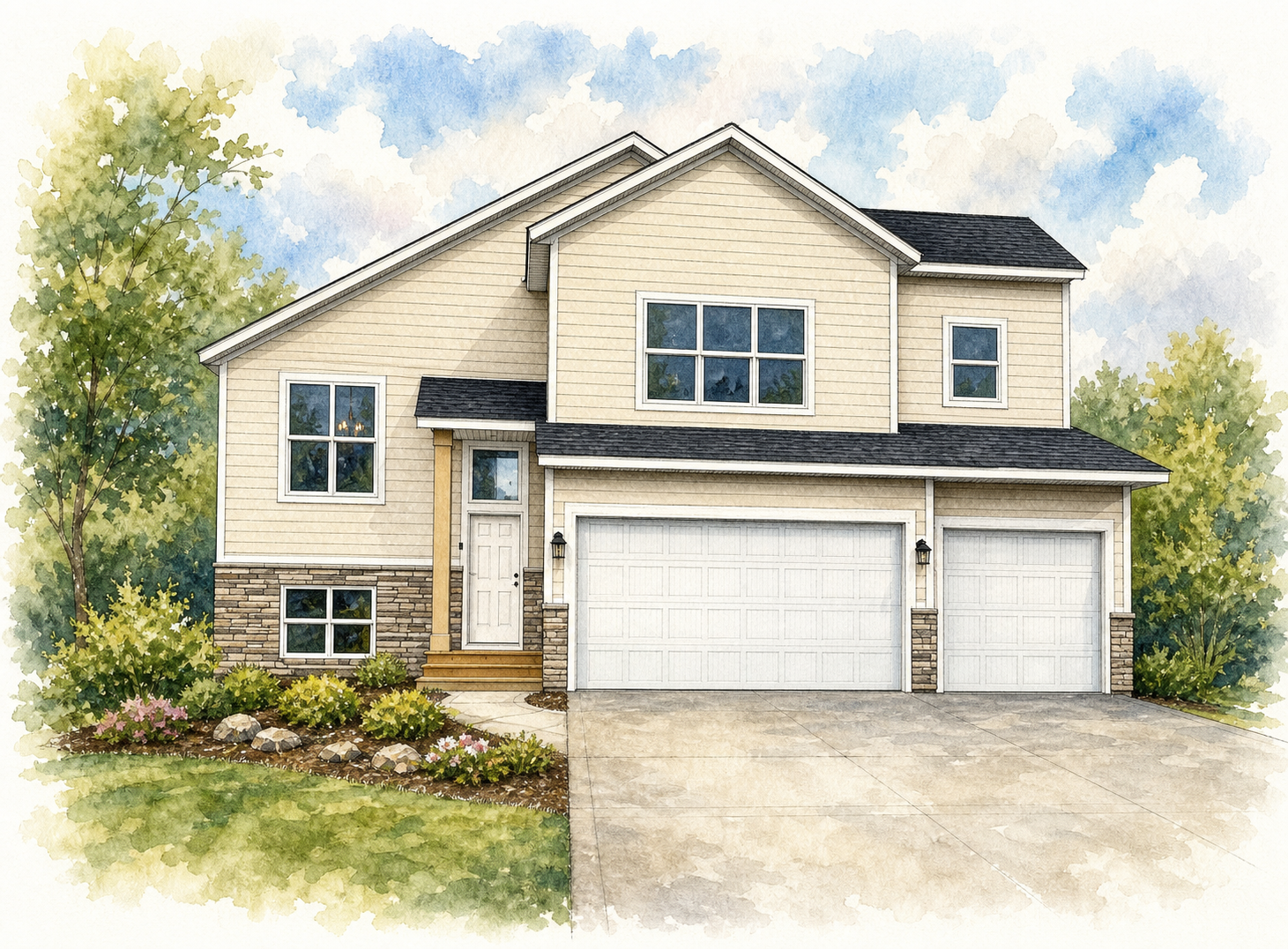 Watercolor portrait of 2739 Ivy Ave NE