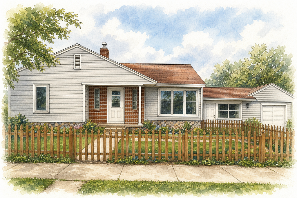 Watercolor portrait of 760 E Howard St