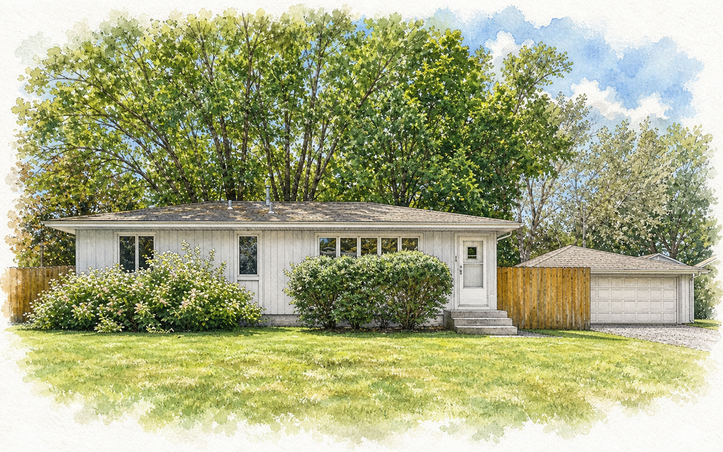 Watercolor portrait of 2124 Sapphire Ln