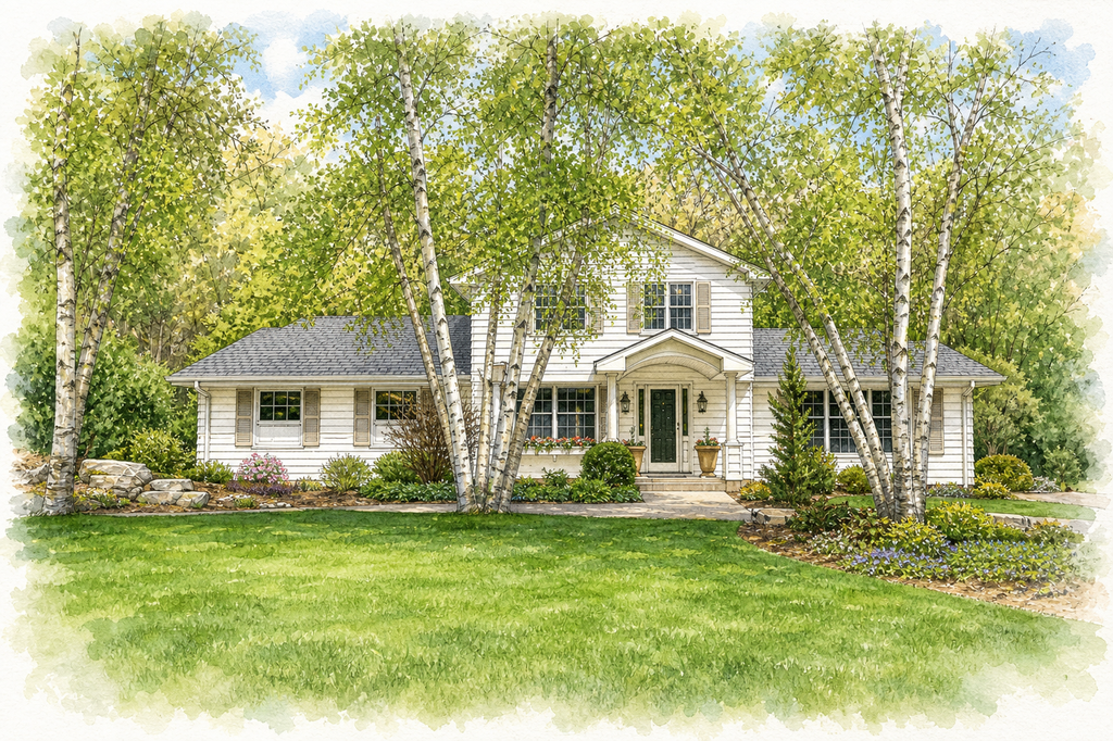 Watercolor portrait of 4742 Gaywood Dr