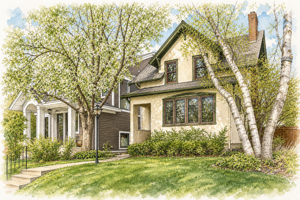 Watercolor portrait of 4817 Vincent Ave S