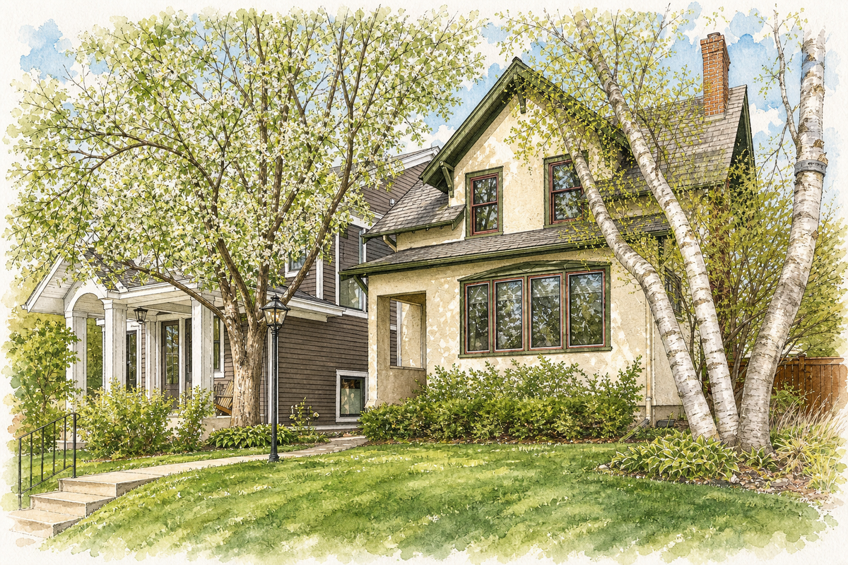 Watercolor portrait of 4817 Vincent Ave S