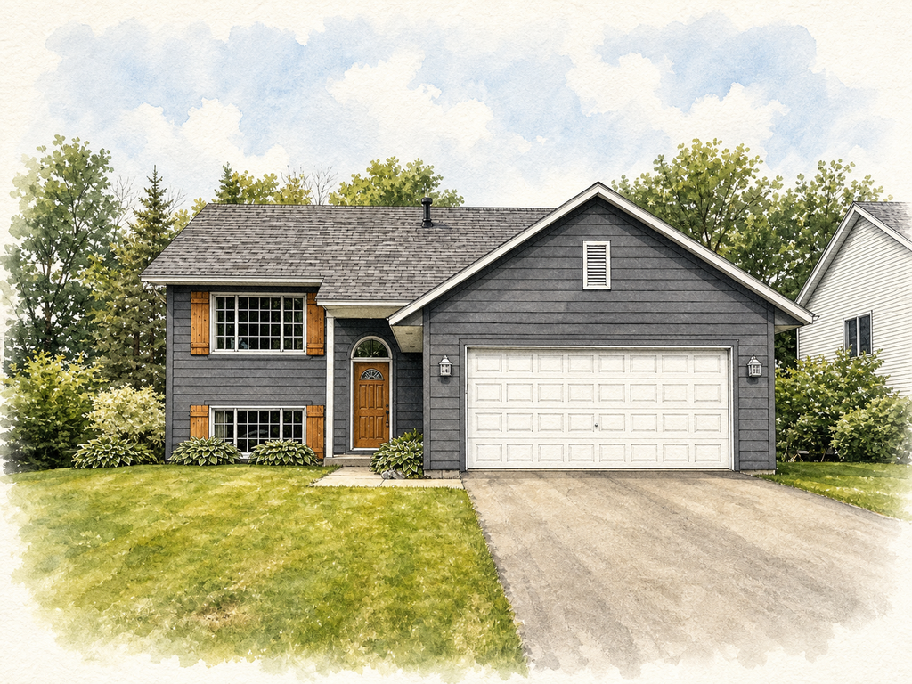 Watercolor portrait of 309 Wildhurst Rd