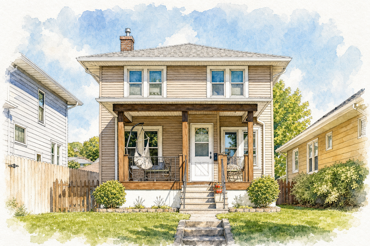 Watercolor portrait of 4611 W 6th St