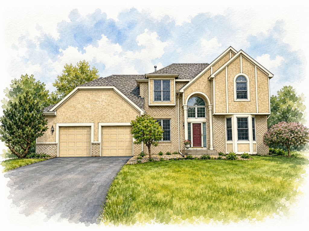Watercolor portrait of 8576 Derby Ct