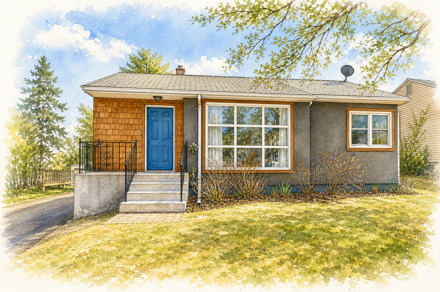 Watercolor portrait of 5130 Juniata St