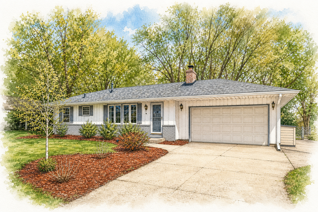 Watercolor portrait of 965 Redwell Ln