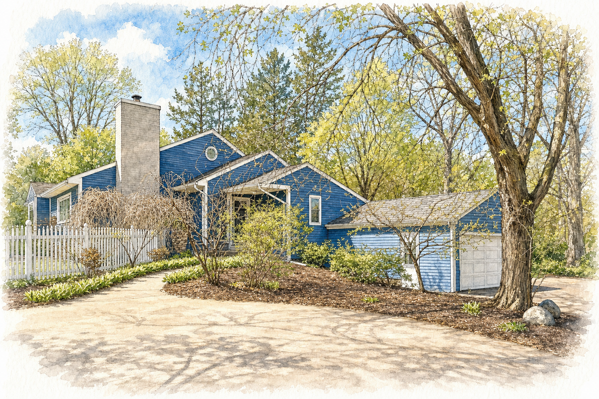 Watercolor portrait of 3200 Highland Ave