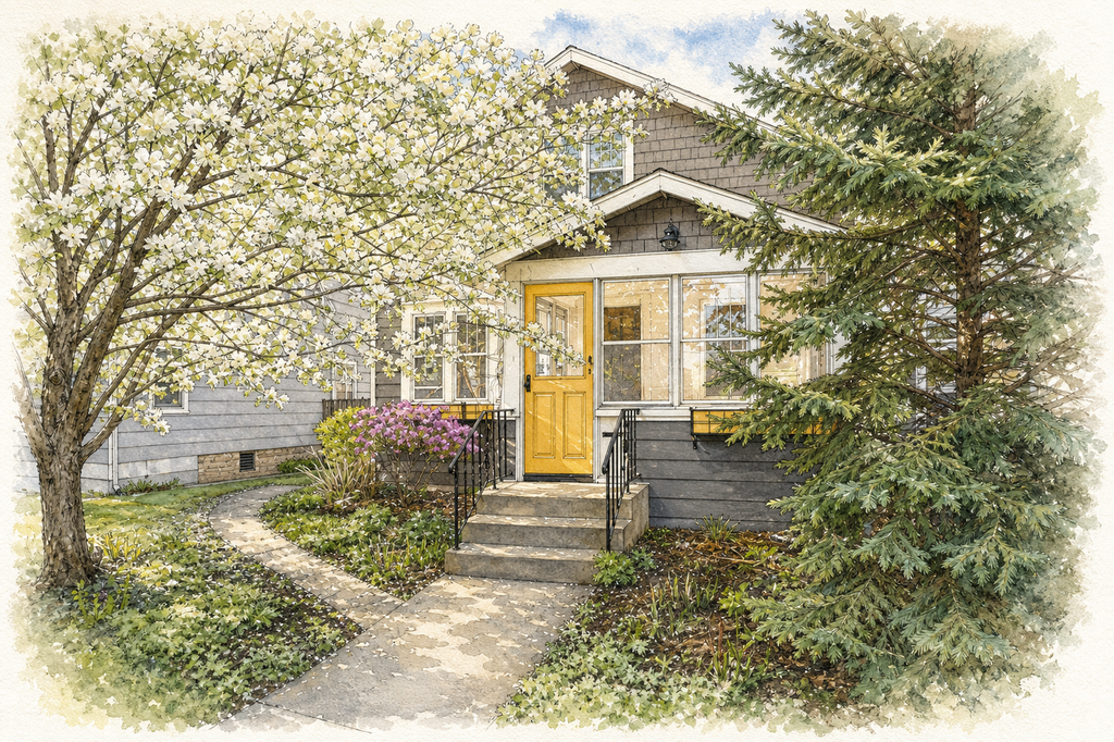 Watercolor portrait of 1206 Van Buren Ave
