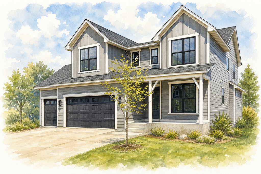 Watercolor portrait of 4633 Wolfberry Curv