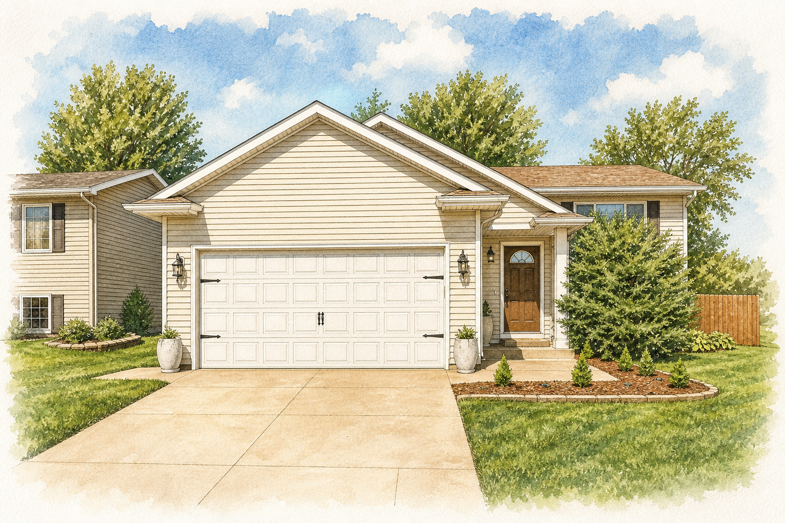 Watercolor portrait of 5413 Kingston Pl NW