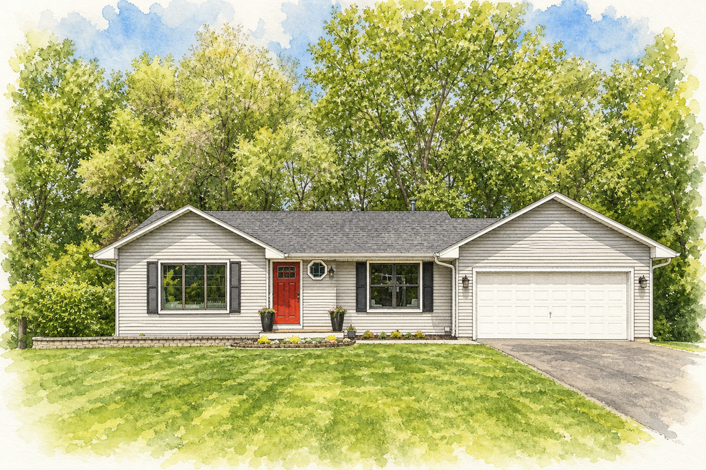 Watercolor portrait of 13710 5th Ave N