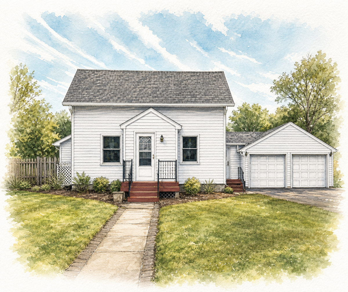 Watercolor portrait of 209 Aspen Ave N