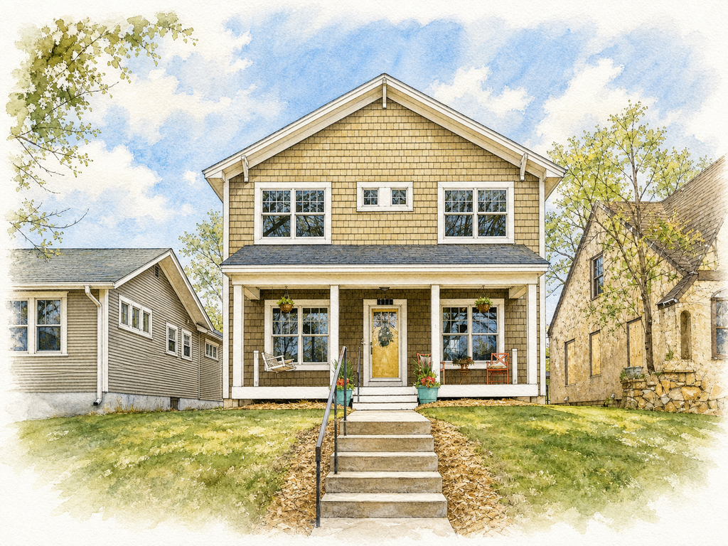 Watercolor portrait of 3941 Drew Ave S