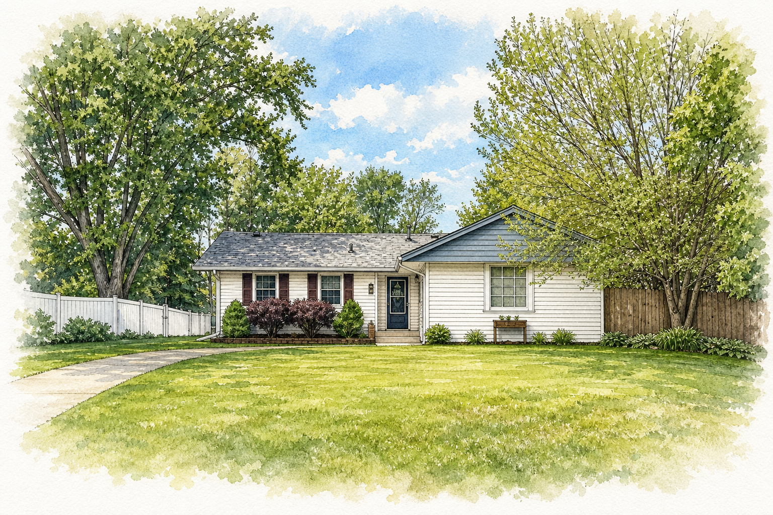 Watercolor portrait of 8416 Hinton Ave S