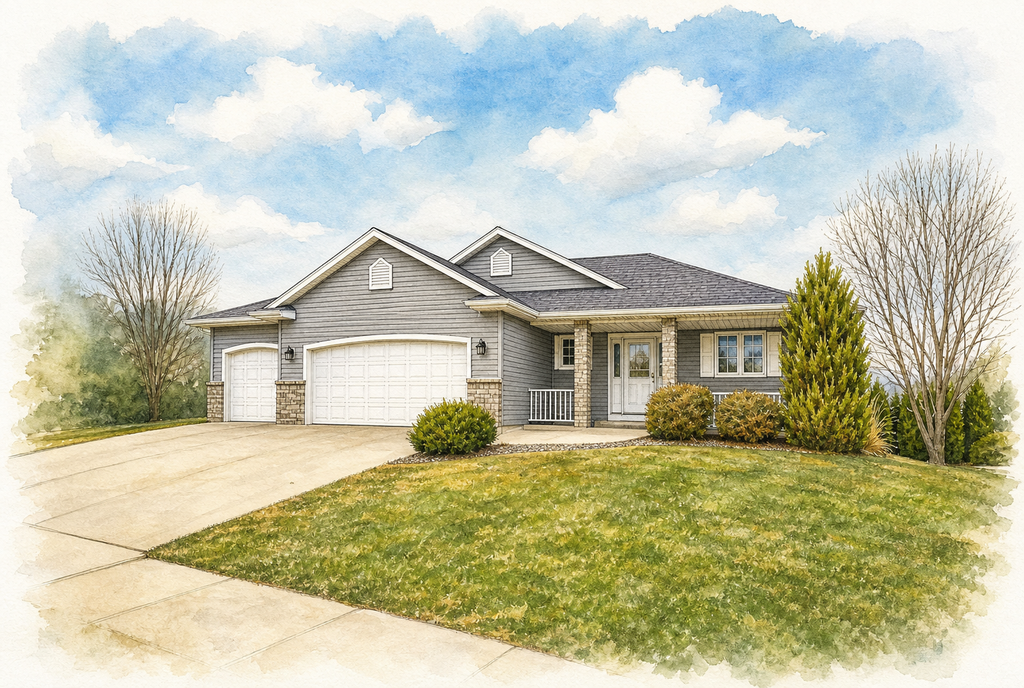 Watercolor portrait of 607 12th Ave NE
