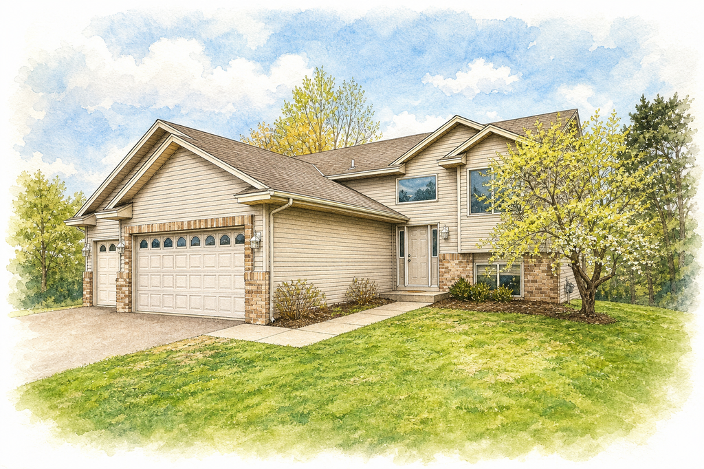 Watercolor portrait of 23092 Navajo St NW