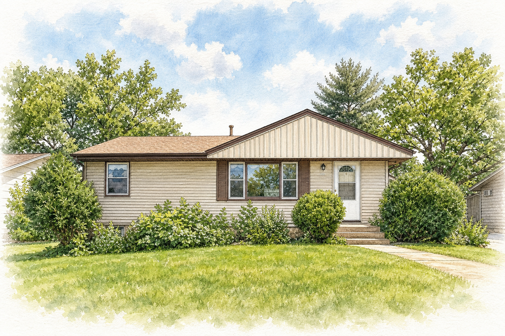 Watercolor portrait of 256 Galaxy Dr