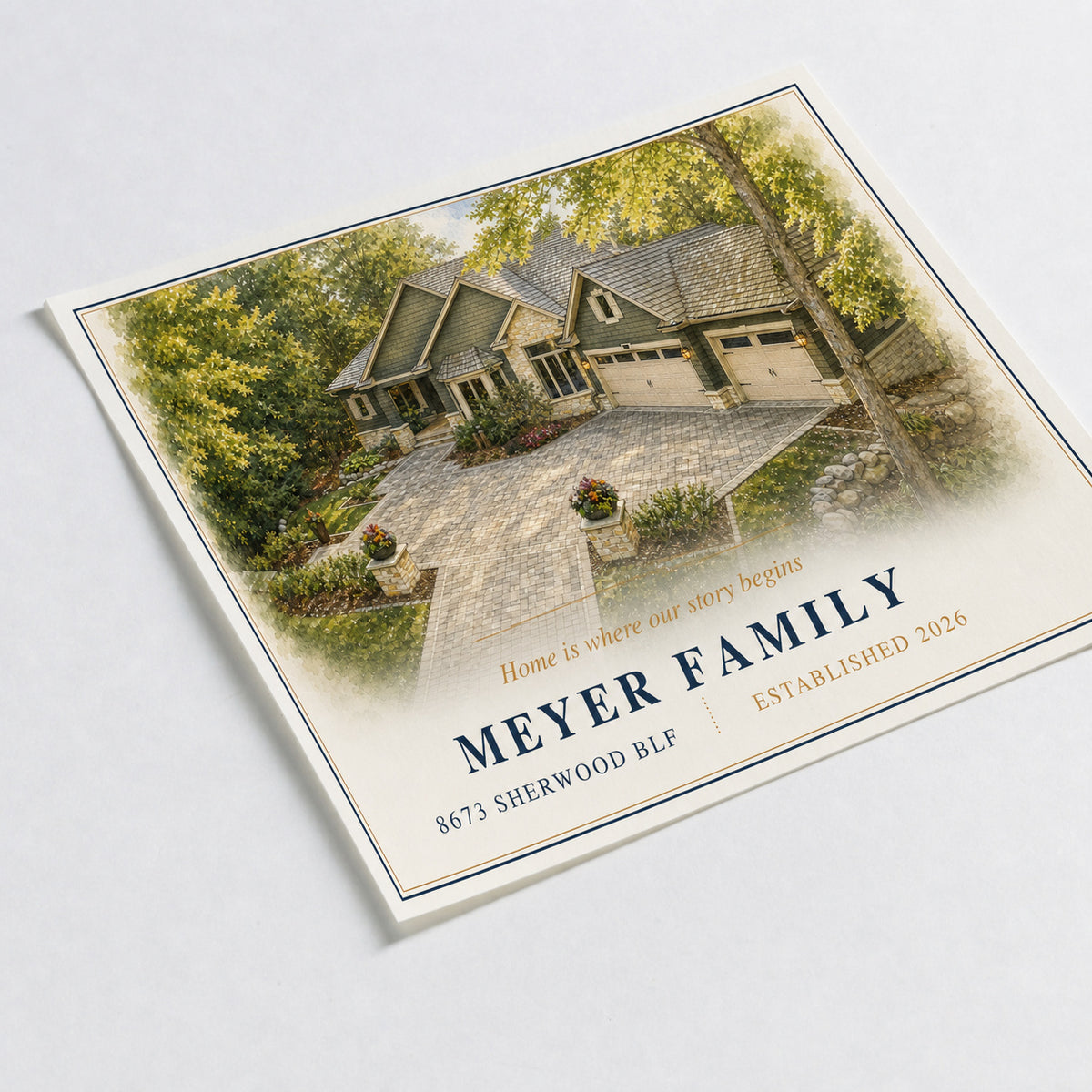 Example 8x10 fine-art print shown as a finished personalized keepsake